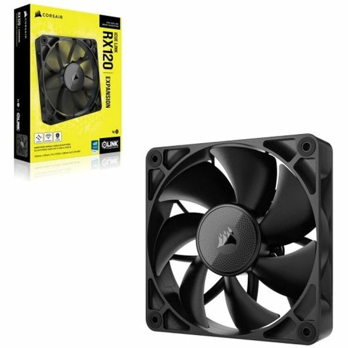 Corsair iCUE LINK RX120 120 mm PWM-fan, Single Fan case fan 4-pin PWM