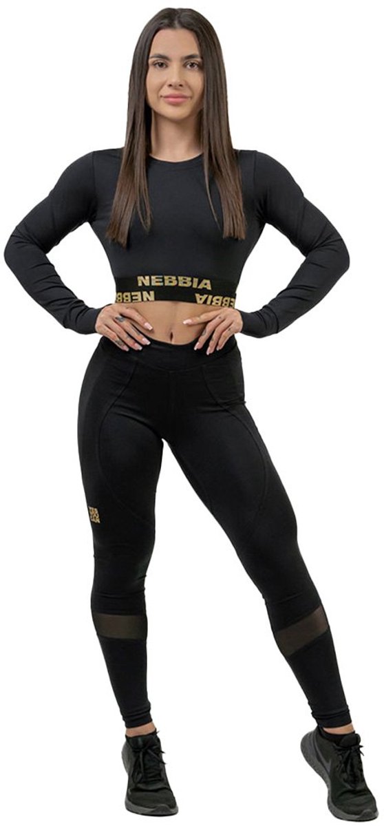 Nebbia Push-up Intense Heart-shaped Gold Leggings Met Hoge Taille Zwart XS Vrouw
