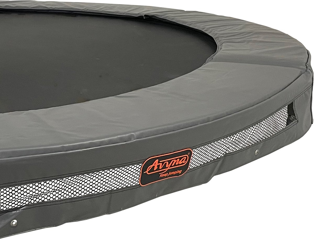 Trampoline Rand Ø330 cm – InGround – Universeel – Rond – Grijs – Heavy Duty kwaliteit – Geschikt voor alle merken