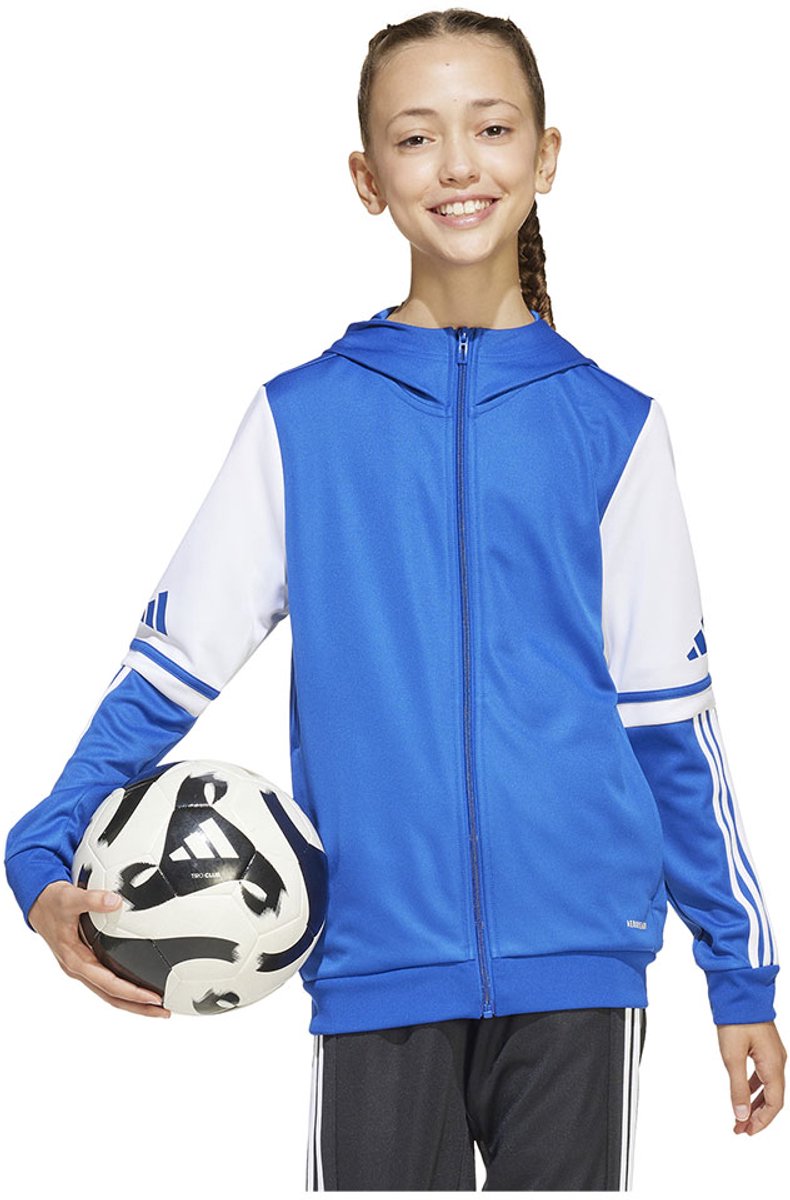 Adidas Squadra 25 Sweatshirt Met Rits Blauw 7-8 Years Jongens,Meisjes