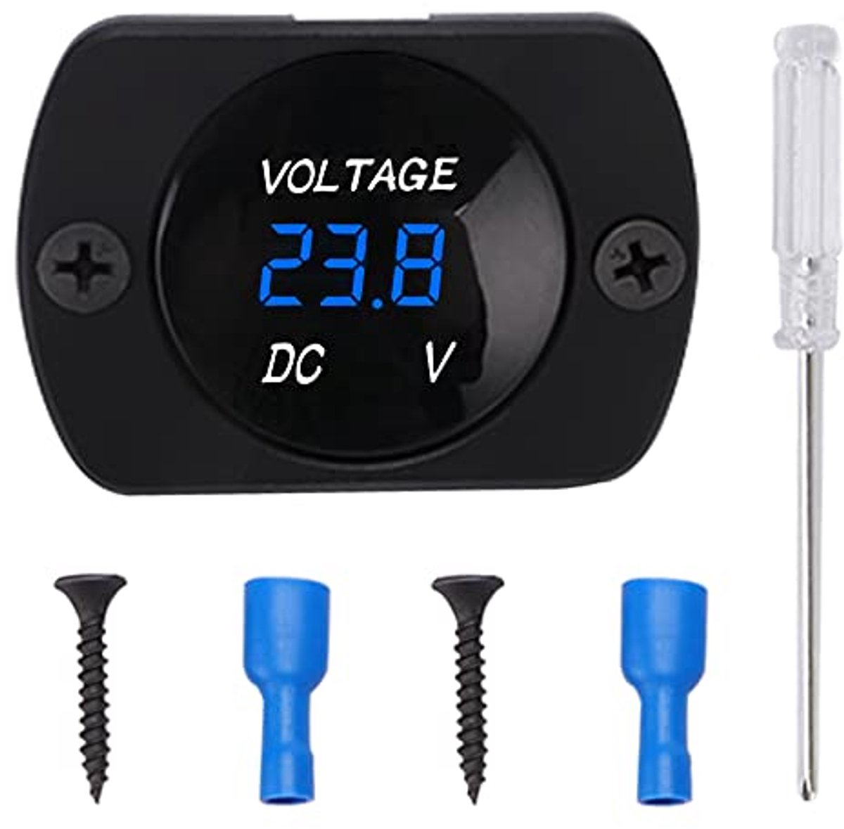 Waterdichte Digitale Voltmeter met LED Display voor Auto, Boot en Motor