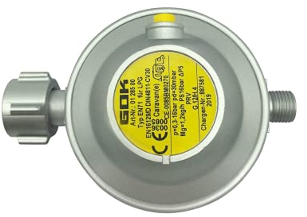 Lagedrukregelaar 1,2 kg/h 30 mbar voor Veiligheidsinstallaties