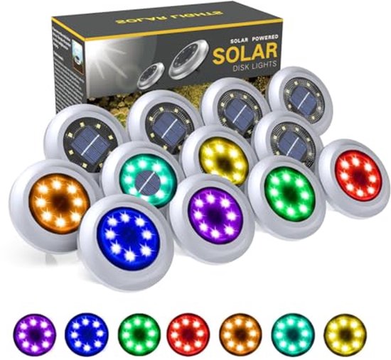 flintronic Zonneverlichting voor buiten, tuin, 4 stuks heldere zonne- verlichting voor buiten, waterdicht, automatisch aan/uit zonne-verlichting tuinornamenten buiten voor tuin landschap achtertuin