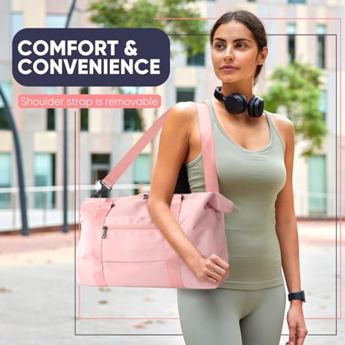 Stijlvolle Reistas voor Weekendjes Weg en Sport, Ruime Duurzame Duffel Bag