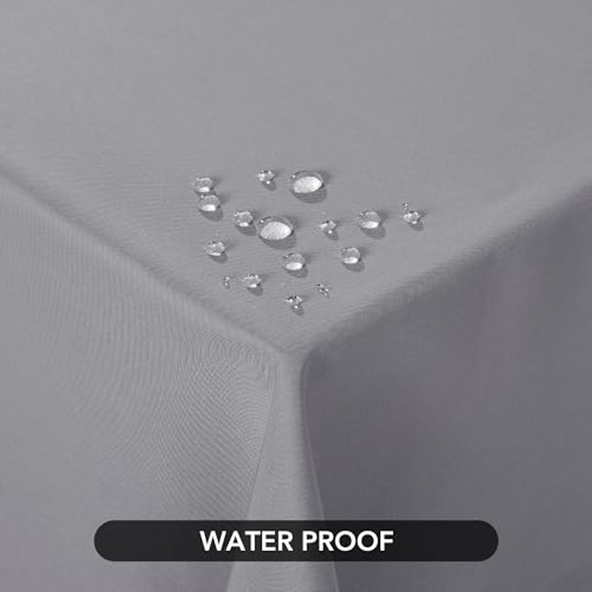 Waterafstotend Tafelkleed Grijs - Vierkant 130x130cm voor Feesten en Party's