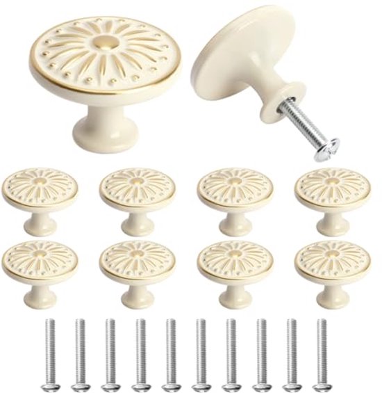 Taoduod 4 stuks ladehandgrepen en ringtrekkracht, vintage ladeknoppen, handgrepen, zwart, ringkast, handvat, tv-kast, ladehandvat met 4 schroeven voor kast, kledingkast, dressoir
