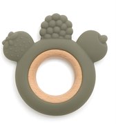 Norana Bijtring - Siliconen Bijtring Baby - kinderspeelgoed - Veilig Bijtspeelgoed - Verzachtend voor Tandjes Pijn - Duurzaam en BPA-vrij - Groen fruit