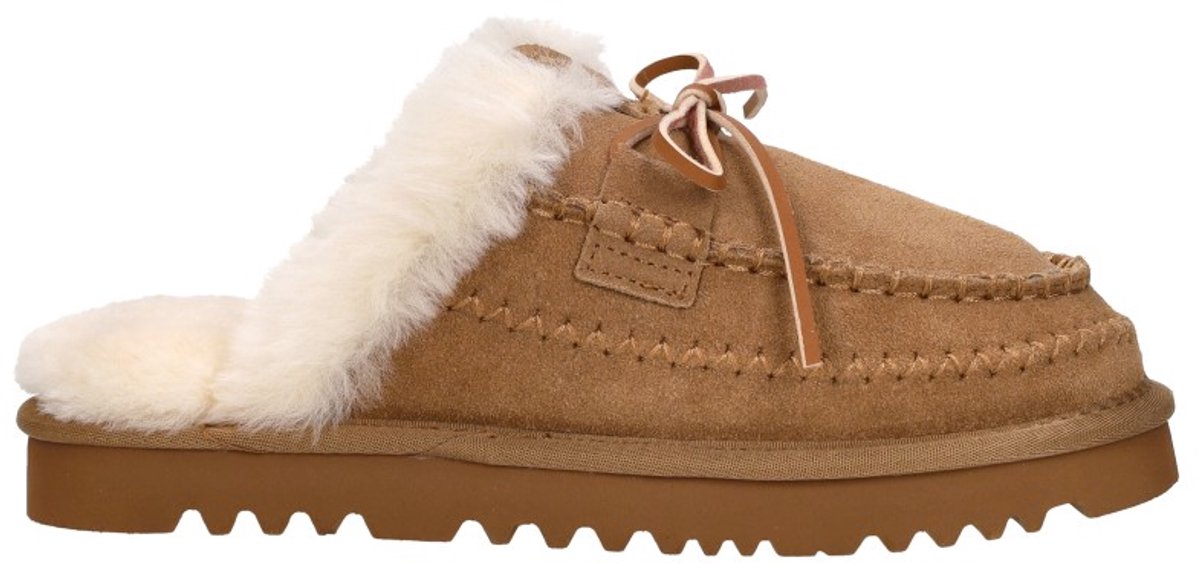 Warmbat Marra Pantoffels Open - cognac - Maat 36