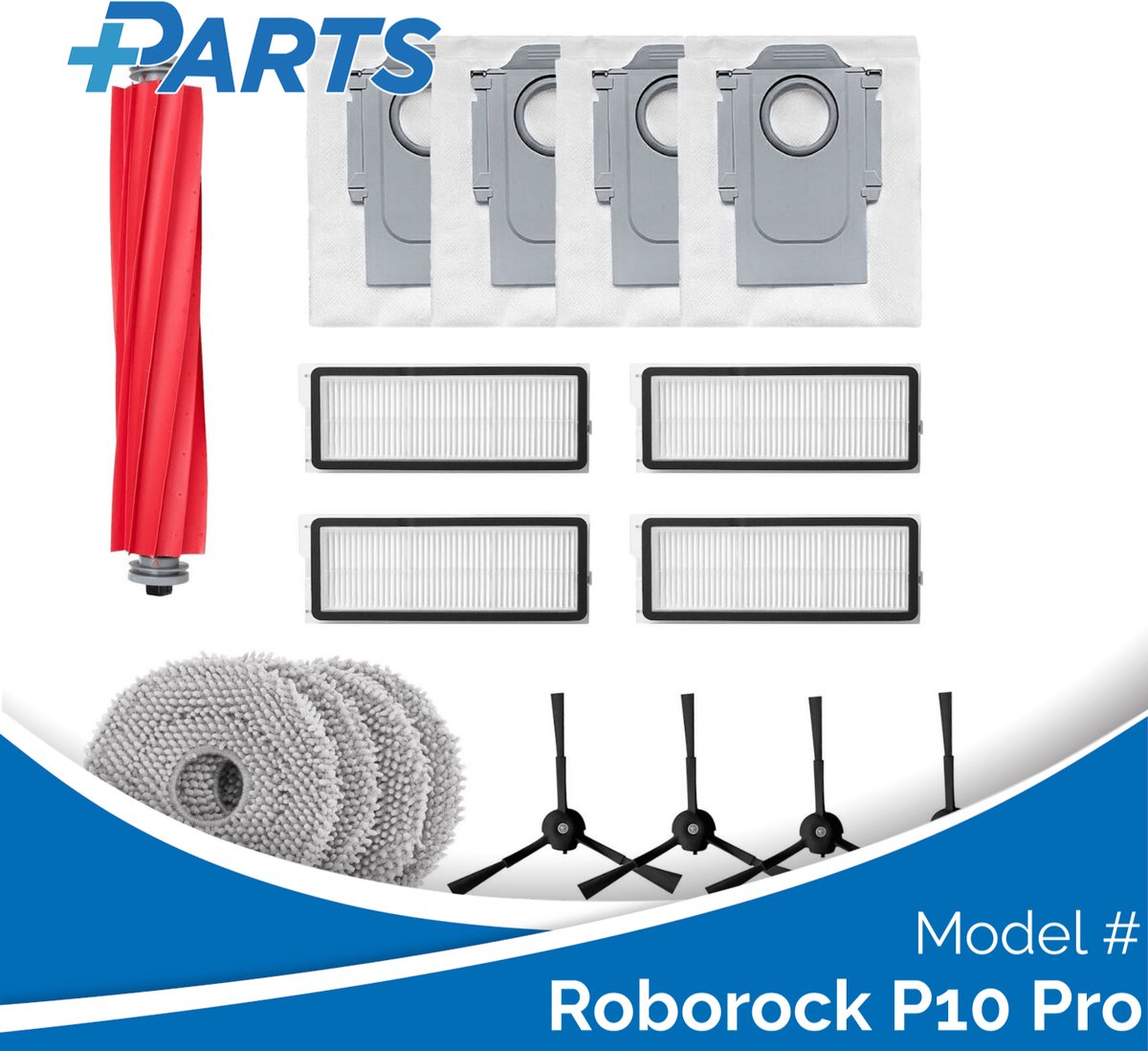 Roborock P10 Pro Onderhoudsset (Plus.Parts® alternatief voor 8.02.0297)