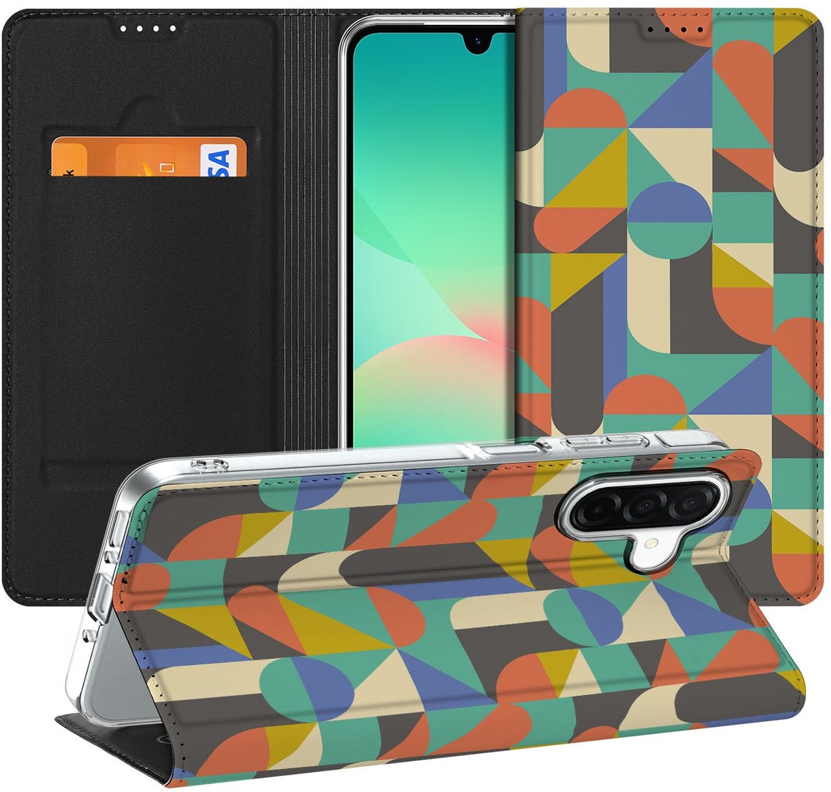 Samsung Galaxy A26 Hoesje met Magneet Funky Retro