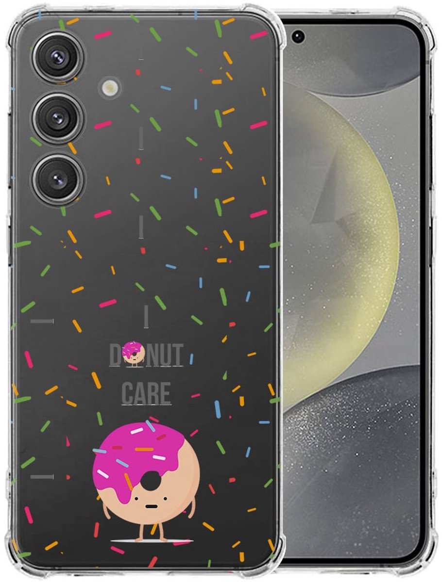 Samsung Galaxy S25 Hoesje - Hoesje Donut Roze TPU Antishock