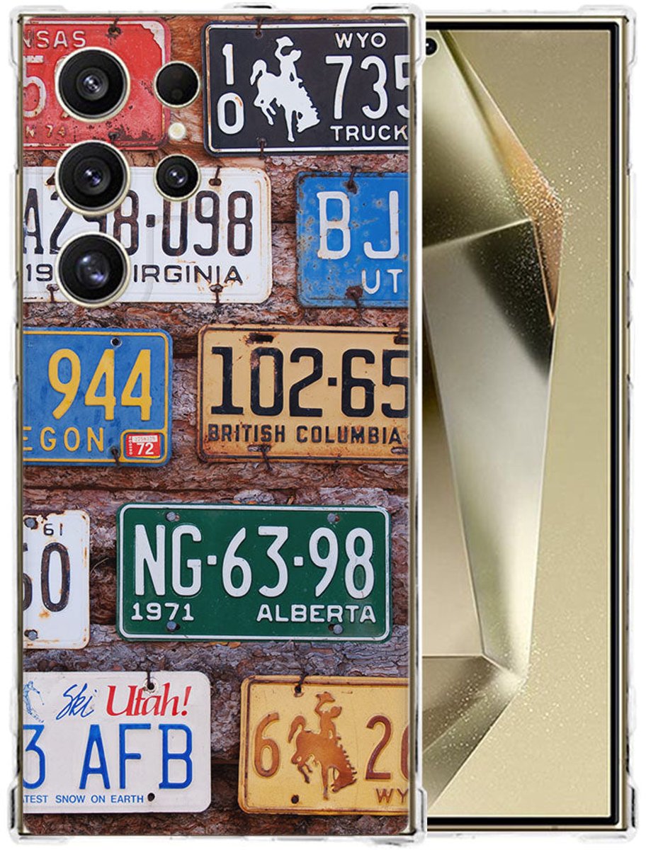 Samsung Galaxy S25 Ultra Hoesje - Kentekenplaten TPU Antishock