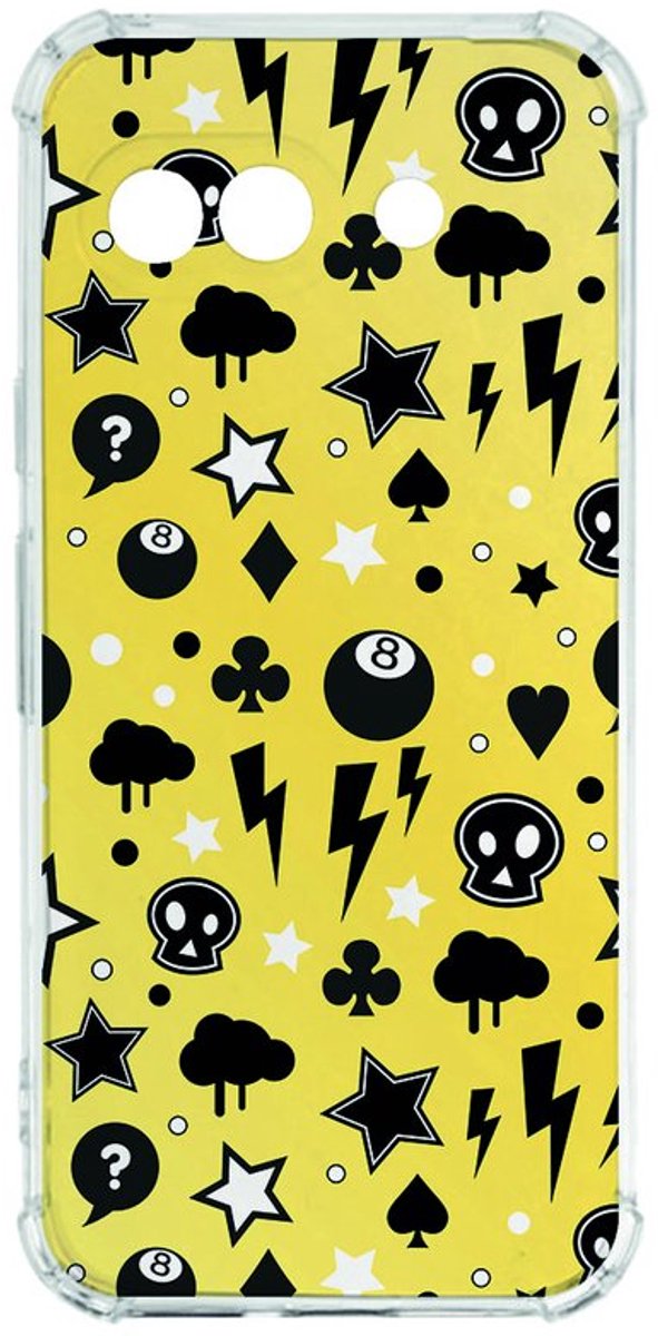 Google Pixel 9a Hoesje - Punk Yellow TPU Antishock