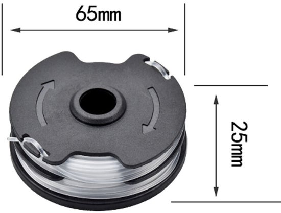 6 Stuks Vervangende Nylon Draadspoelen - Geschikt voor Lidl Parkside Trimmers - Geschikt voor PRTA 20-Li (A1, B2, C3), PRT 550 (A1, A3) en PRT 300 (A1) van Merkloos	 — afbeelding 4