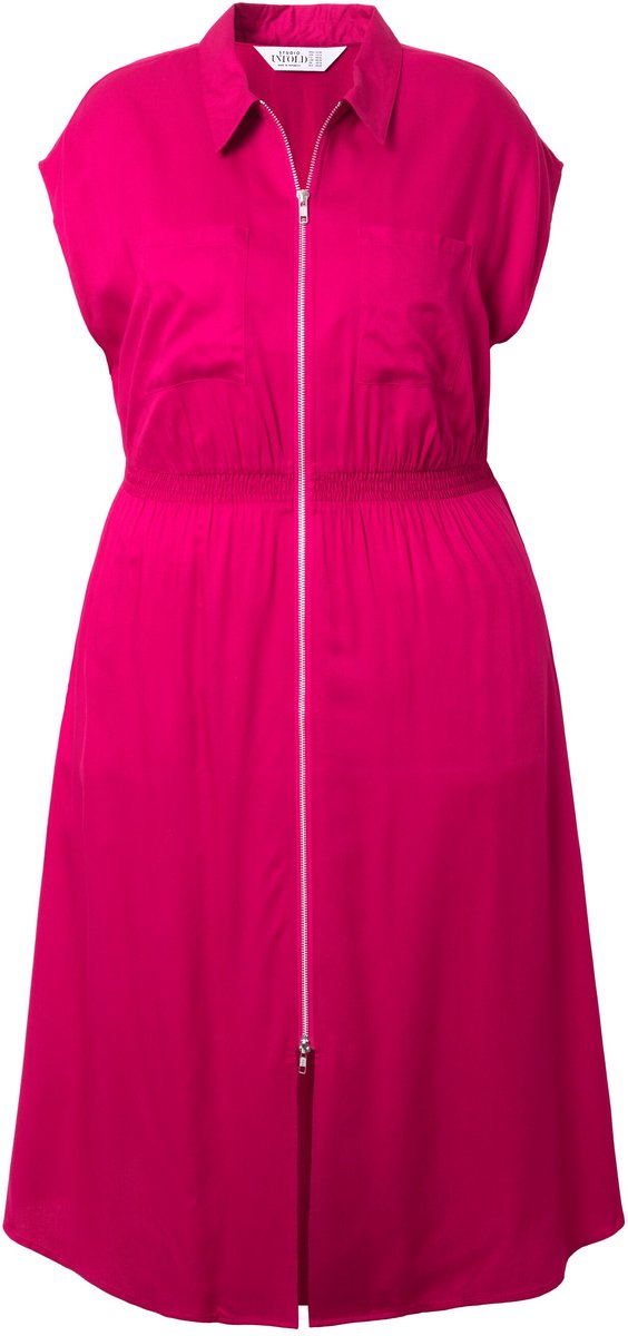 Studio Untold - Dames - Maxi-jurk A-lijn rits - Roze rood - Maat 50+
