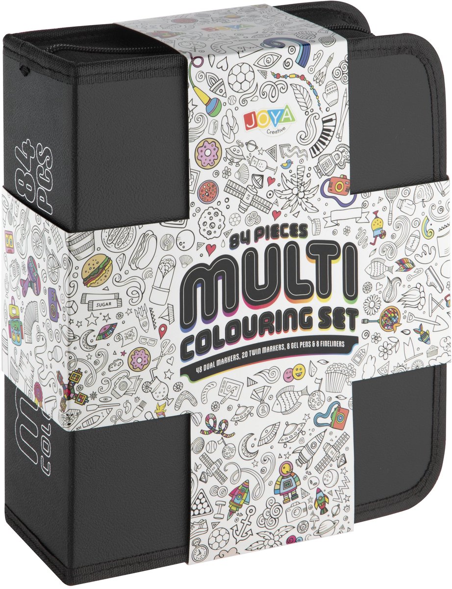 Stiften Set voor Volwassenen 84 stuks - Opbergwallet - Twinmarkers - Alcohol markers - Brushpennen - Fineliners - Gelpennen - Makkelijk opbergen - Joya Creative — afbeelding 5