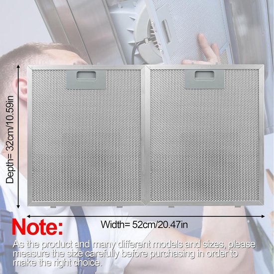 320×320x9mm Afzuigkap Filters Vervanging, Keuken Metalen Kookkap Filter, Algemene Afzuigkap Filters Vervanging Voor Keuken Thuis