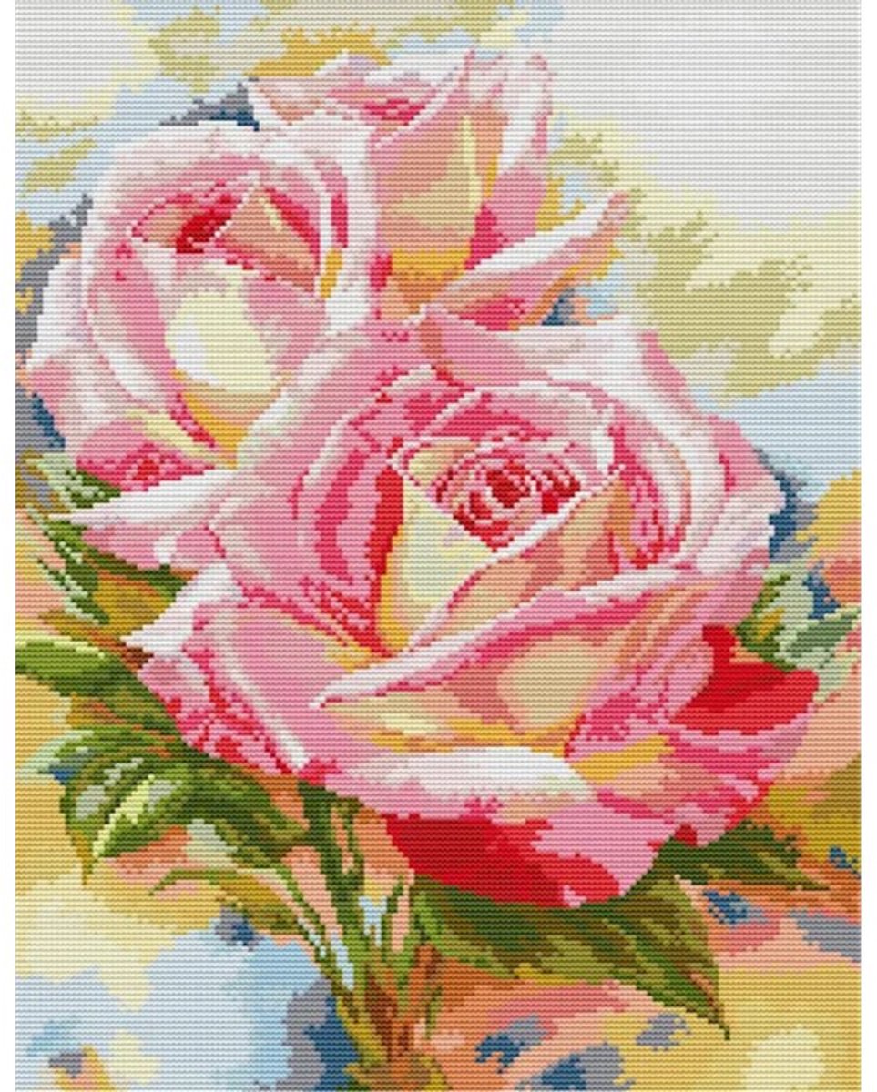 Borduurpakket Roze rozen
