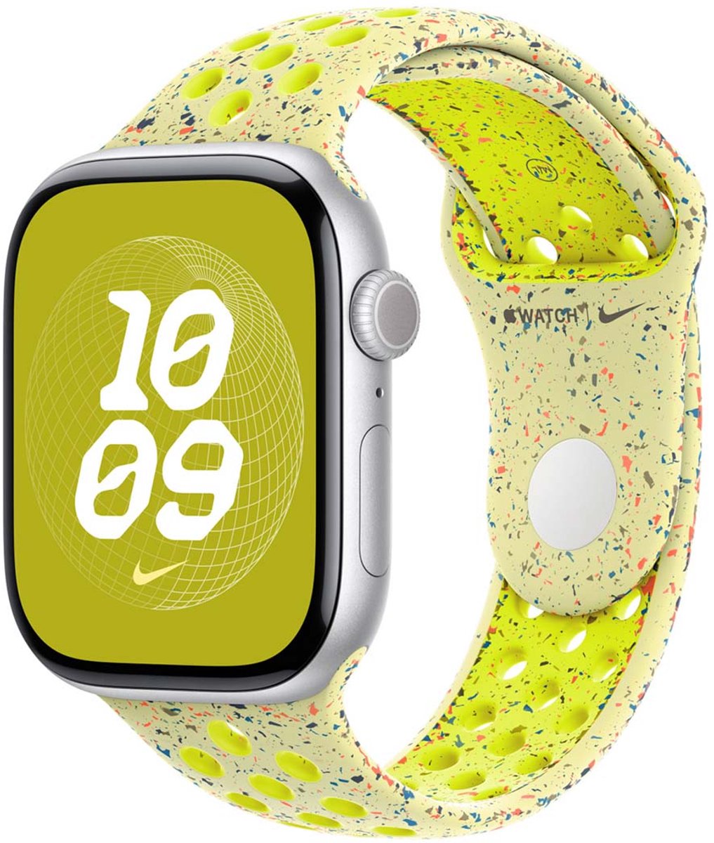 Apple Sport Band voor de Apple Watch Series 1 - 9 / SE (38/40/41 mm) - Maat S/M - Volt Splash