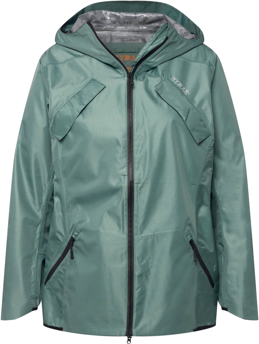 Ulla Popken - Dames - HYPRAR functionele jas waterdicht Bionic Finish capuchon - Mintgroen - Maat 46+