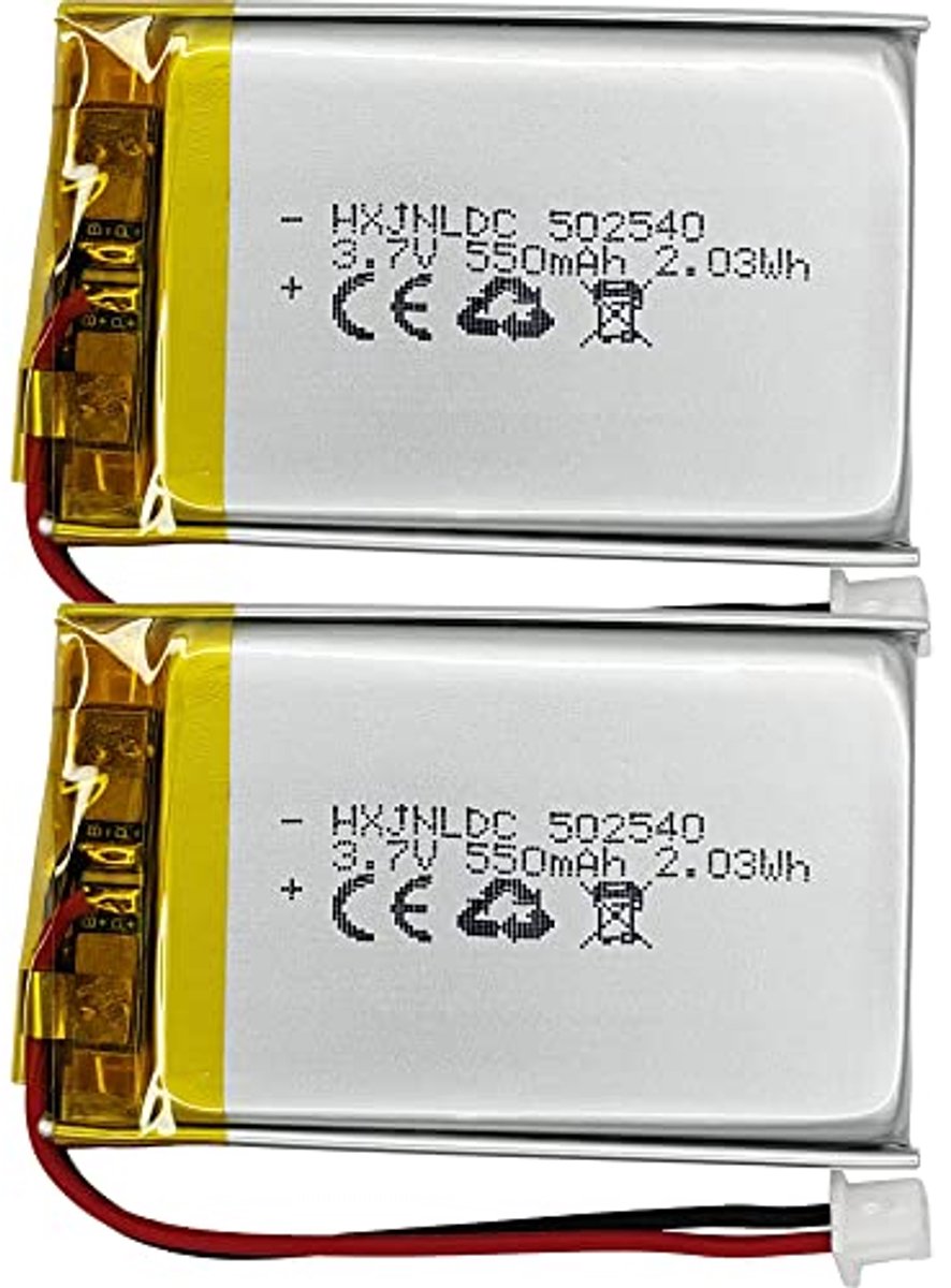 3.7V 550mAh Oplaadbare Lithiumbatterij voor Bluetooth Headsets en Motorfietsen