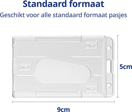 Ecorare® - Plastic pashouder - Korte zijde - Transparant (Korte zijde Ecorare® - Plastic pashouder - Korte zijde - Transparant (Korte zijde