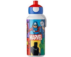 Mepal Pop-up drinkfles Campus - 400 ml - Sluit goed af - Drinkbeker voor kinderen - Avengers
