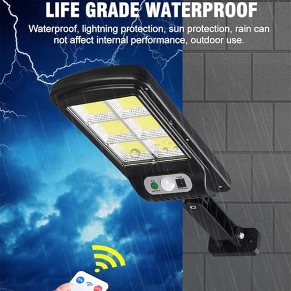 Buitenlamp op zonne-energie met bewegingssensor - Waterdichte LED Verlichting voor Tuin en Terras