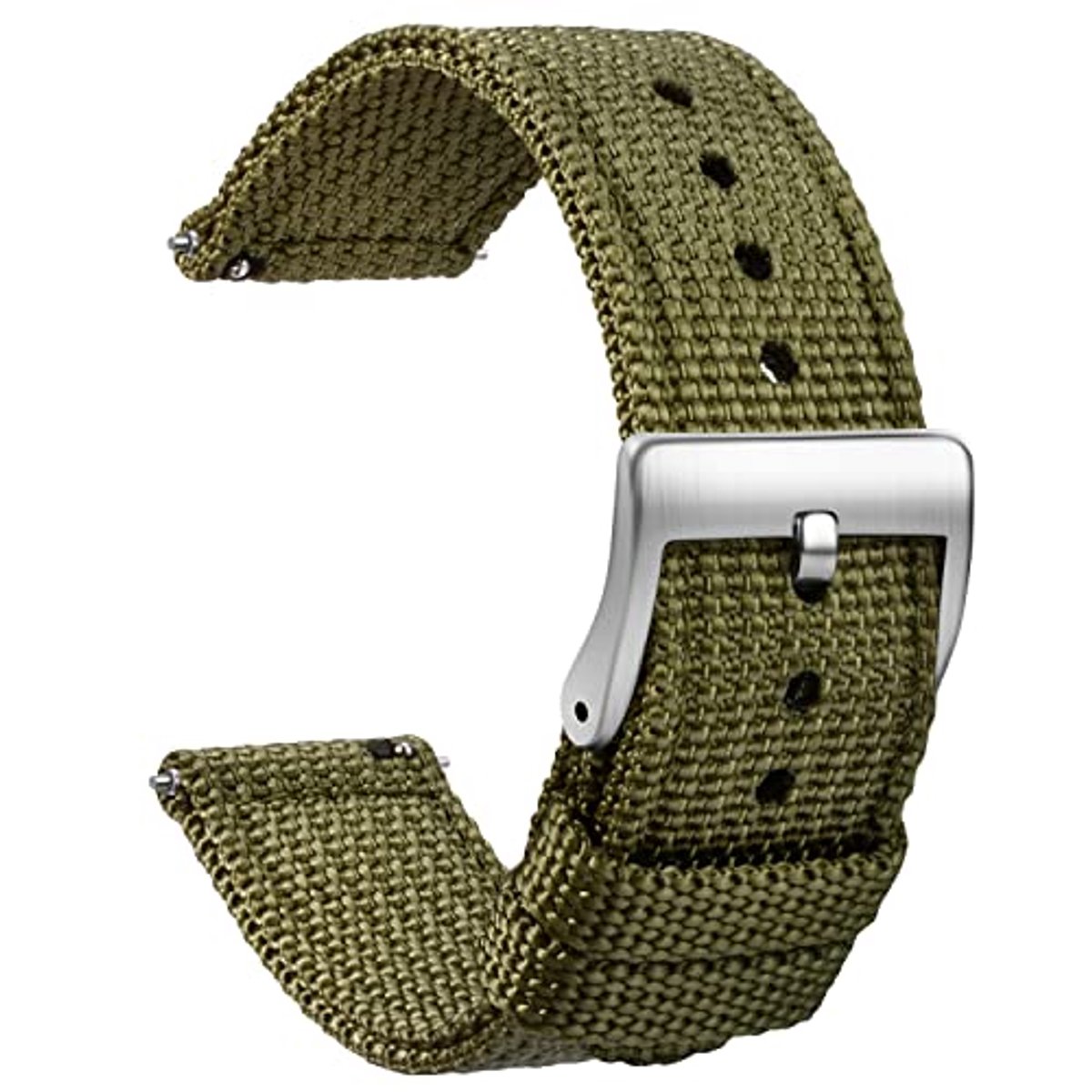 Nylon Horlogebandje 20 mm met Snelle Release, Zacht Canvas, Militaire Stijl, Voor Heren en Dames