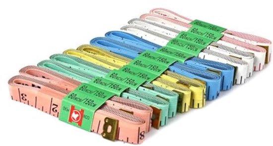 COHEALI 100 Stuks Papieren Meetlint – Wegwerp – Zacht & Flexibel – Dubbele Schaal (cm/inch) – 100 Cm – Voor Wondmeting & Naaiwerk