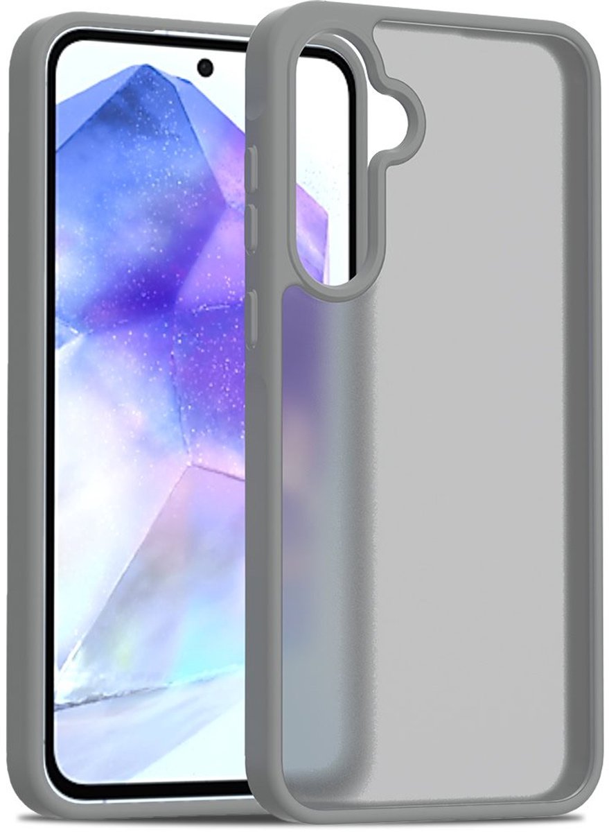 Hoesje geschikt voor Samsung A55 Hoesje - Solidenz Frosted - Titanium