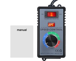 Spanningsregelaar - AC 220V 10A 4000W - Toerental regelaar - Temperatuur Motor Ventilator Snelheidscontroller - Motortoerentalregelaar - Dimmer - Motor spanningsregelaar