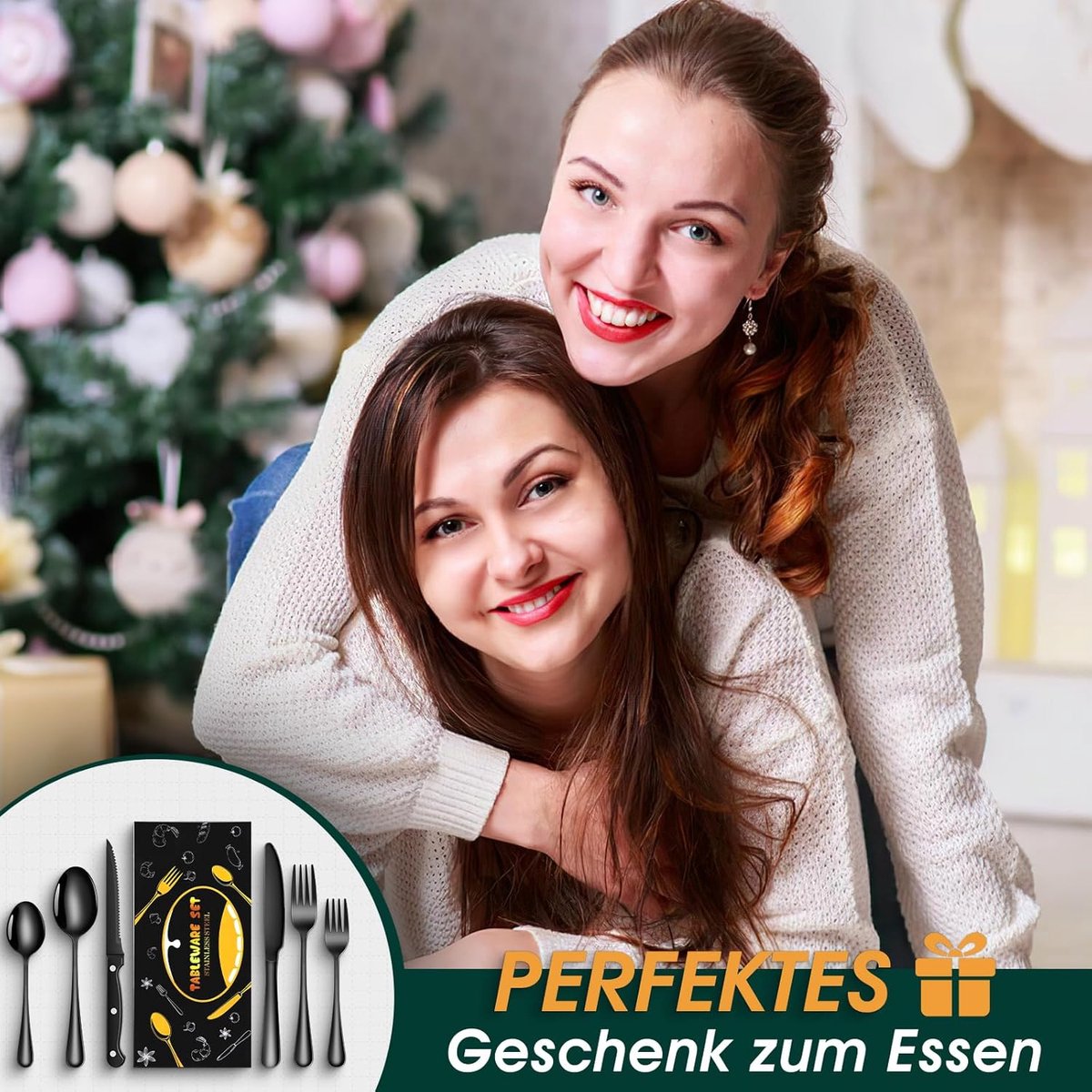 Candala - bestekset zwart 6 personen