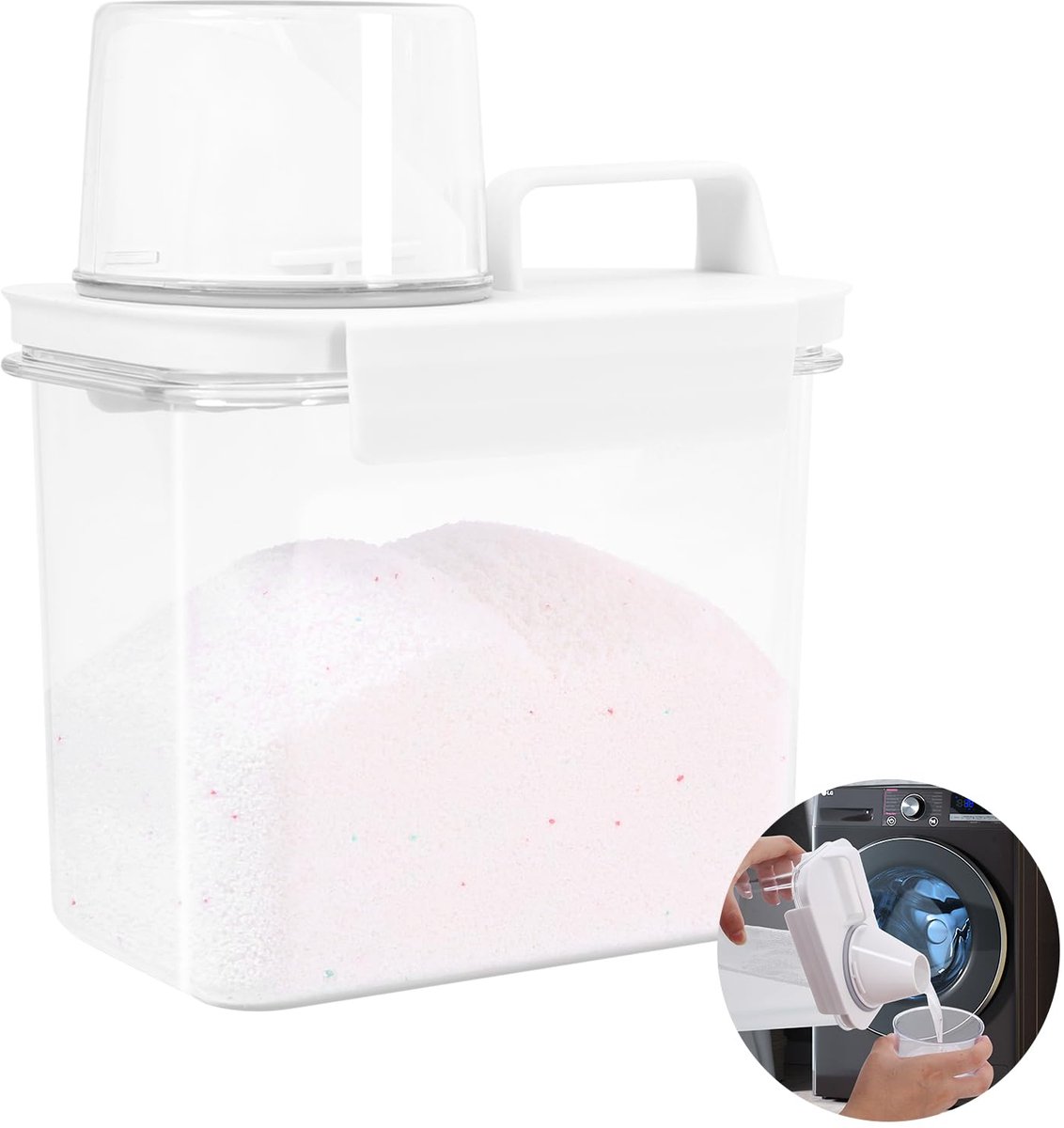 Ibenzoa® Handige opbergdoos van 1100 ml voor wasmiddel en meer toepassingen