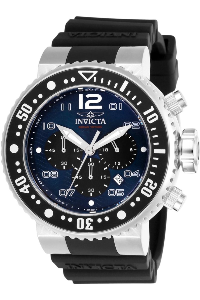 Invicta Pro Diver 26731 Heren Horloge - Waterdicht - Analoog - Quartz Uurwerk - Roestvrij Staal met blauwe Wijzerplaat - 52mm