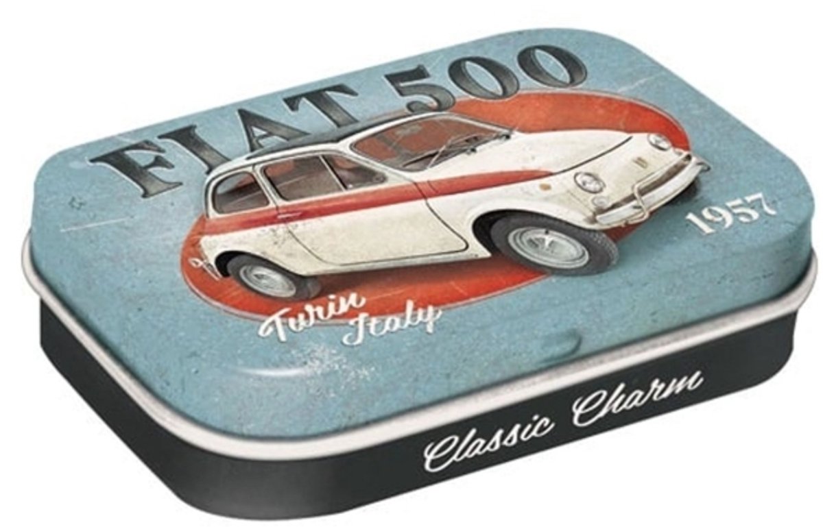 Mint Doosje Fiat 500 - Turin Italy (Inclusief Pepermuntjes)