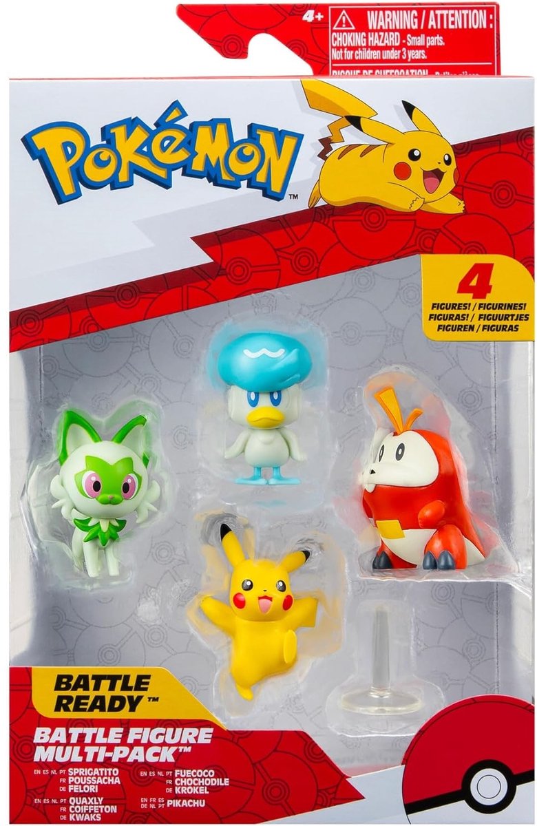 Jazwares pokémon gen ix battle figure set figure 4-pack mini-figuur