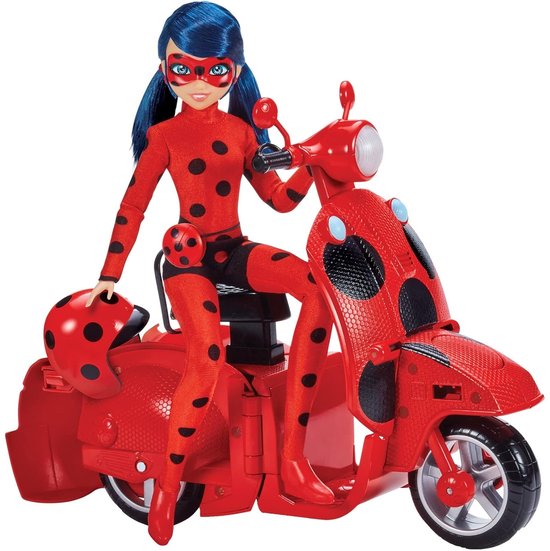 Bandai Namco Miraculous Scooter + Pop Ladybug - Speelset met 26 cm pop van Merkloos — afbeelding 2