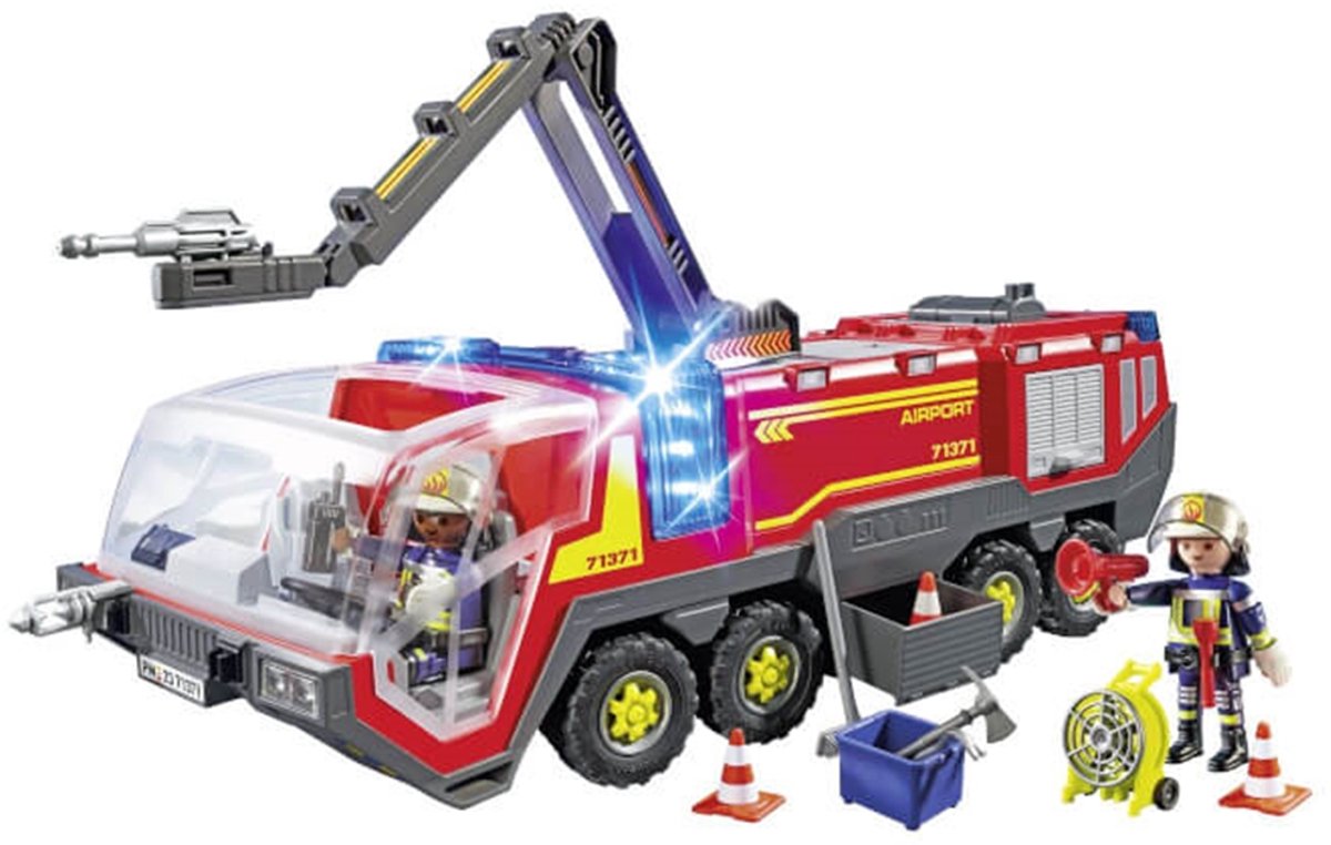 PLAYMOBIL City Action Luchthavenbrandweerwagen met licht en geluid - 71371 — afbeelding 4