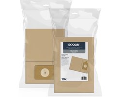 SQOON® - Stofzuigerzakken geschikt voor Numatic Henry, Hetty & PPR240 series - NVM 1 B/C - Model 604100 - 10 stuks Papieren zakken
