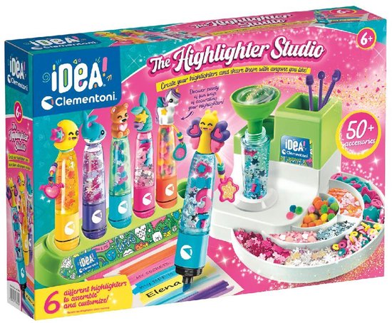 Clementoni iDea - Markeerstiften Creatiestudio - Knutselpakket vol Accessoires - Kawaii Markeerstiften - Het Creatieve Cadeautje - Vanaf 6 jaar