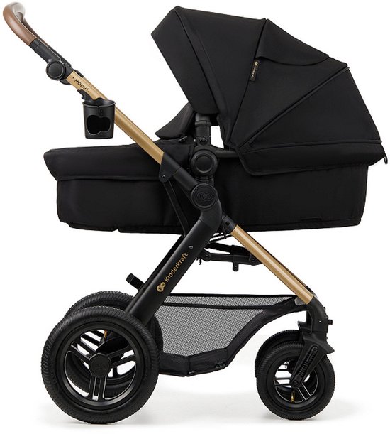 Kinderkraft MOOV 2 AIR 4-in-1 Kinderwagen - Gondel, Wandelzit & MINK PRO i-Size Autostoel - Grote Pompbare Wielen - Zwart van Merkloos — afbeelding 2