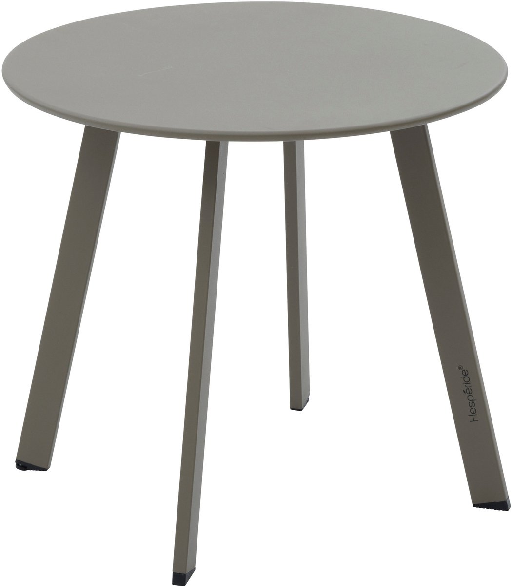 Hesperide Bijzettafel Buiten Tafel 50x45cm Rond Salontafel Staal Buitentafel Tuintafel Bruin SAONA