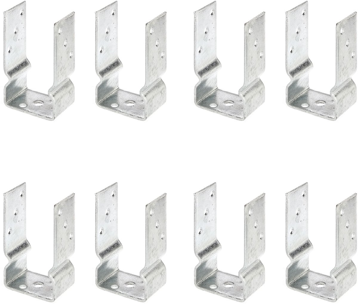 Alberts 8 x U-paaldrager, 81x150 mm, thermisch verzinkt, voor opschroeven, diepte 60 mm