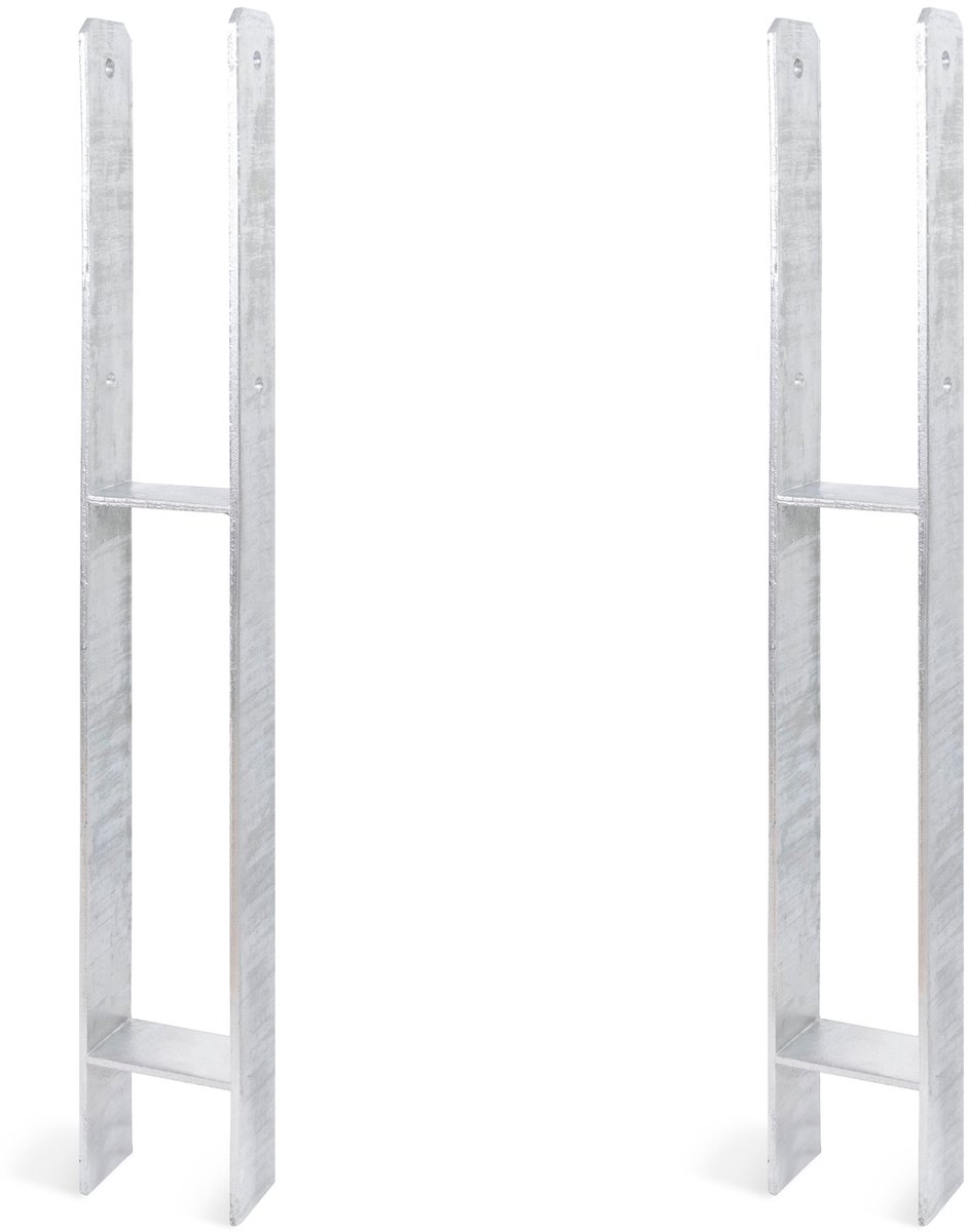 Alberts 2 x H-paaldrager, 91x800 mm, materiaaldikte 6 mm, diepte 60 mm, thermisch verzinkt