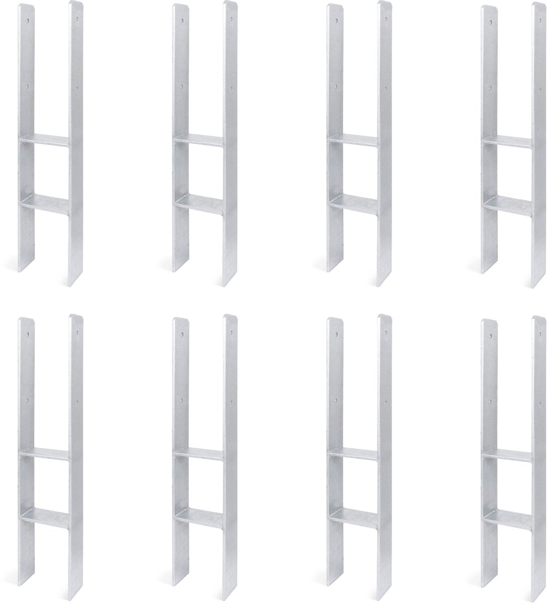 Alberts 8 x H-paaldrager, 141x800 mm, materiaaldikte 8 mm, diepte 60 mm, thermisch verzinkt
