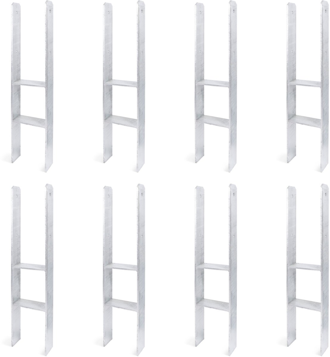 Alberts 8 x H-paaldrager, 161x800 mm, materiaaldikte 8 mm, diepte 60 mm, thermisch verzinkt