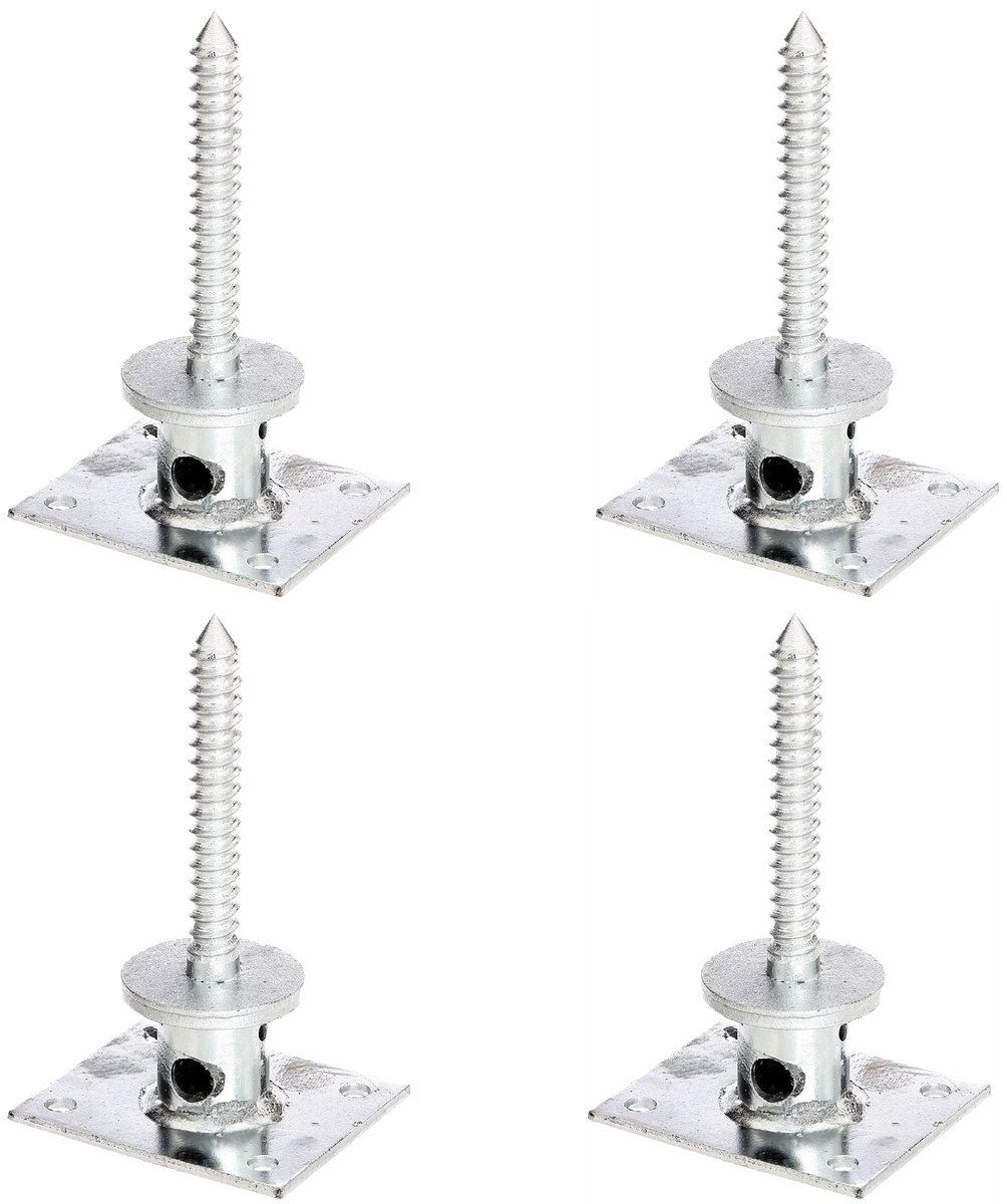 Alberts 4 x paaldrager, voor opschroeven, Schraubenlänge 120 mm, buis-Ø 42 mm, thermisch verzinkt