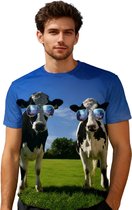 Vaches avec lunettes de soleil Chemise Fullcolor - Unisexe - Vache - Cool - Été - T-shirt femme et homme - t-shirt - Fermier - Ferme