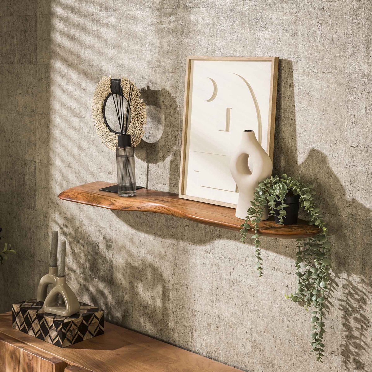 Nordic Wandplank 120 Acaciahout Massief